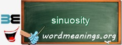 WordMeaning blackboard for sinuosity